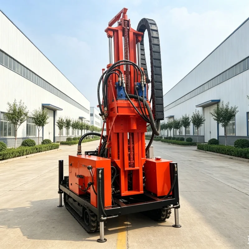 Customized Air‑water Dual‑purpose Deep Water Well Drilling Rig, Track‑mounted Construction Equipment for Complex Geology