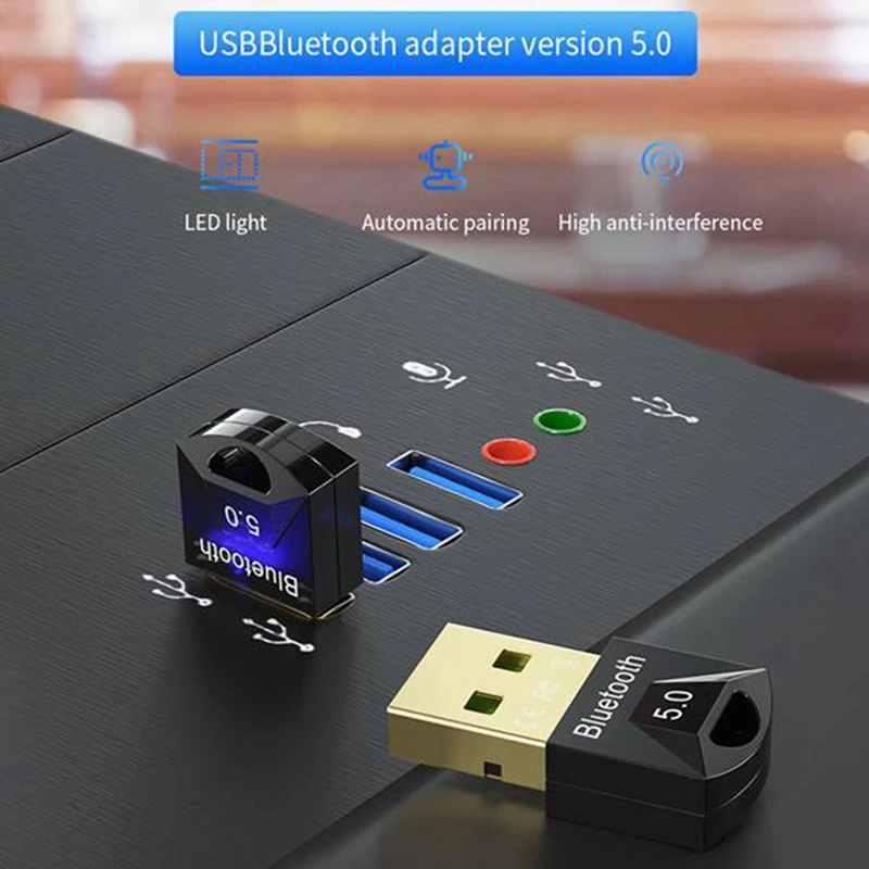 Bluetooth Dongle Wireless Receptor Bluetooth Adaptador Bluetooth Key USB 5.0 For PC Headphones (1 Pcs)