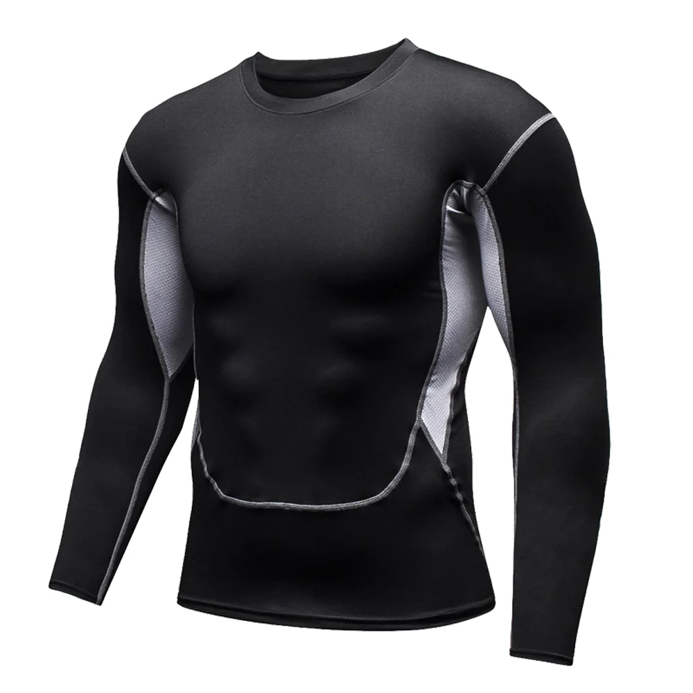 Gym Fitness T shirt Men\'s Long Sleeve Summer Boxing Jersey Legging Men Rashguard Compression Pants Quick Dry Tight T-shirts Men