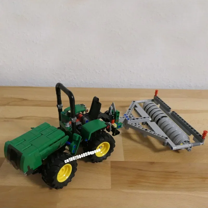 Nieuwe Boerderij Moc-42136 Tractor met Silage Blade Kipper Trailer Model Creatieve Ideeën Kid Speelgoed Verjaardagscadeau Technologie Aangepaste Puzzel