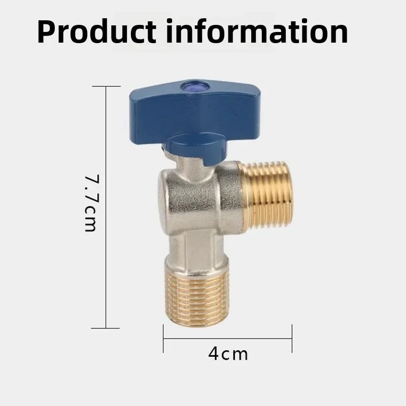 1pc Full Copper Hot and Cold Water Angle Valve 4 Point Boiler Gas Water Heater Dedicated Ball Valves 6 Points High Flow Switch