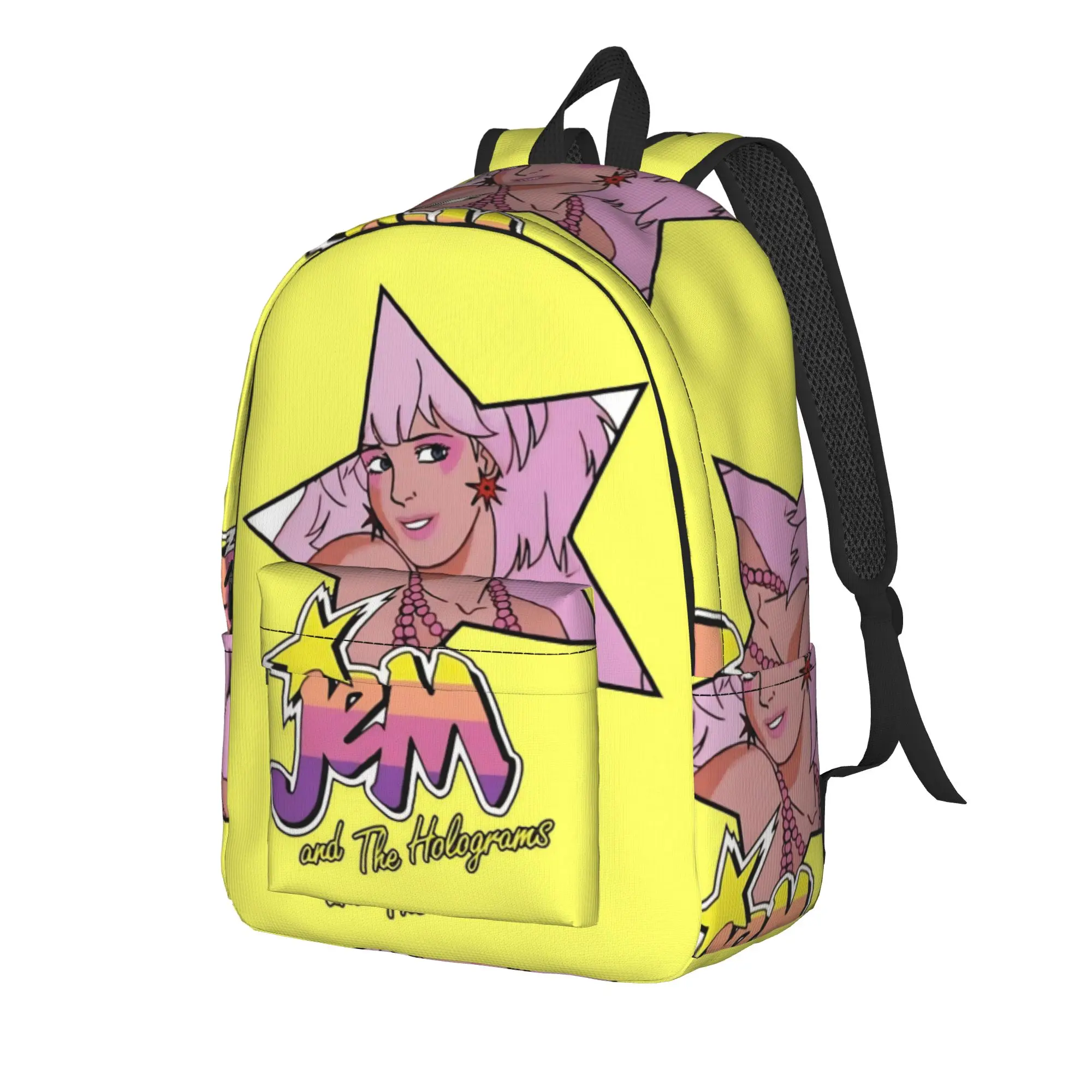 Jem And The Holograms Teenage Backpack Gift Student Hiking Travel  Daypack for Men Women Laptop Shoulder Bag
