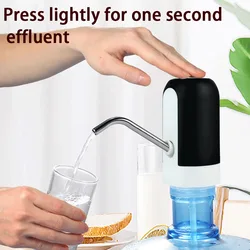 1pc Black/White Automatic Water Bottle Pump USB Charging Water Pump One Button Automatic Switch Of Water Dispenser