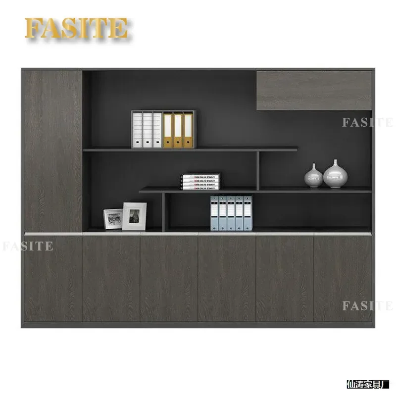 For Office Wooden File Cabinet Lockable Data Storage Security Bookcase Furniture