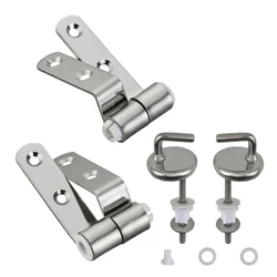 Stainless Steel Toilet Seat Hinge Flush Toilet Cover Mounting Connector Toilet Lid Hinge Mounting Fittings Replacement Parts