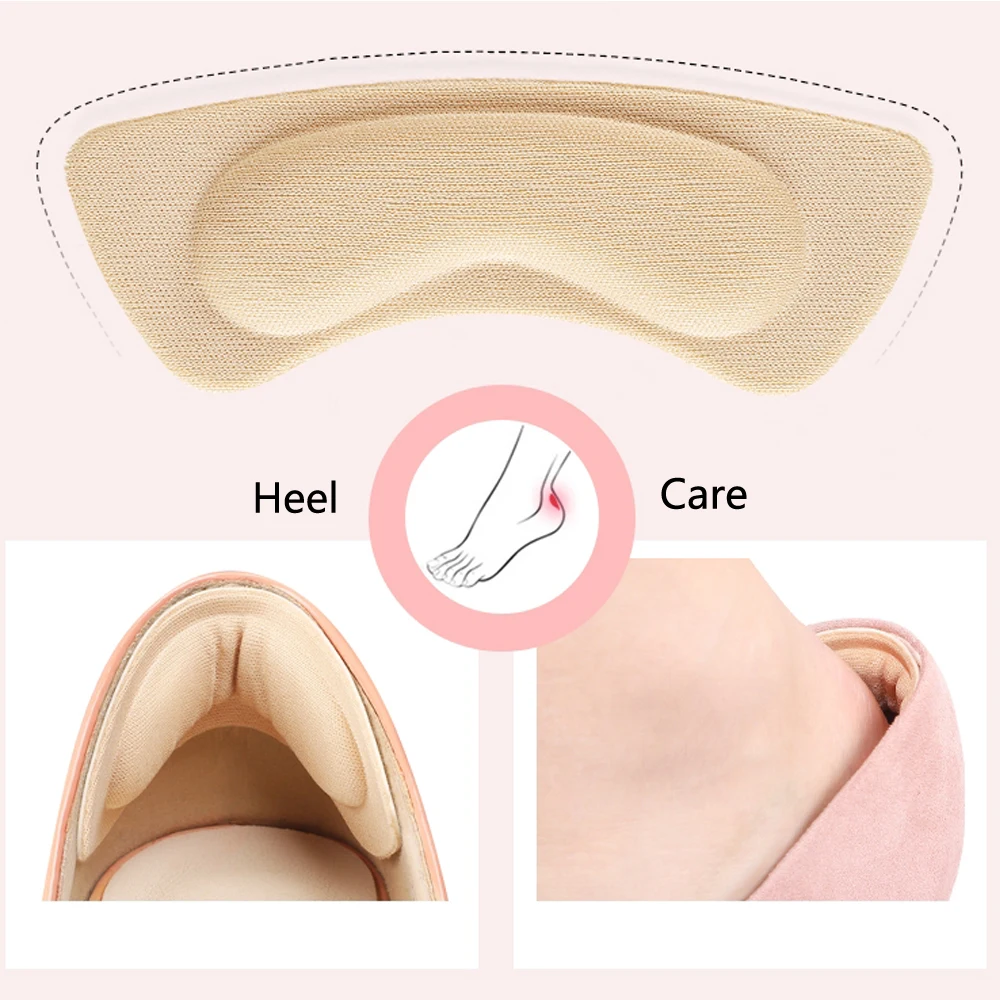 4 Paar Fersenschutz für Damenschuhe, Größenreduzierer, Füllkissen, Polsterung für High Heels, Futtereinsatz, Fersenschmerzlinderung, Schuhpolster – Detail 5