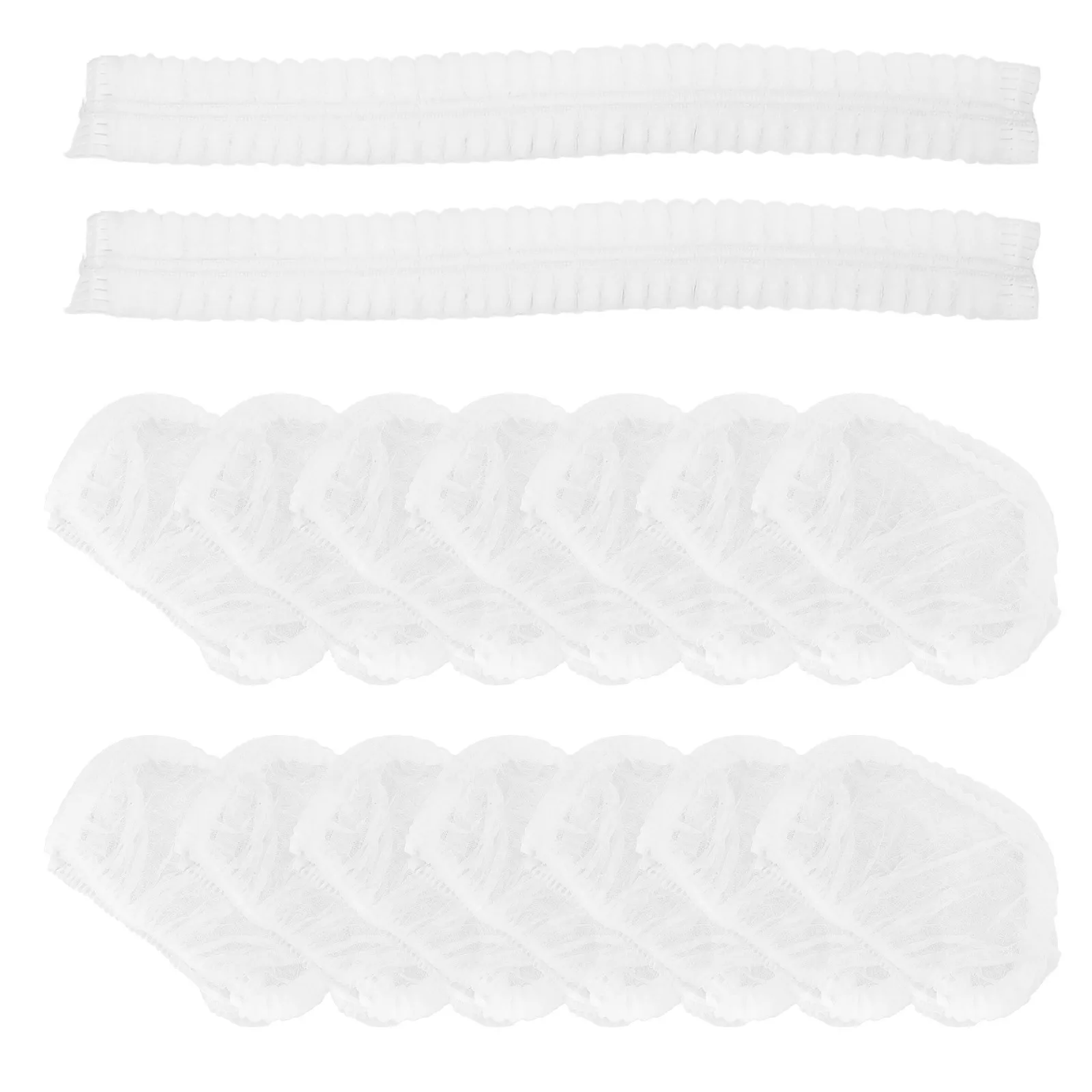 

100 Pcs Disposable Cap Hair Net for Cooking Nets Cover Men Headband Non-woven Mesh Caps Hairnets