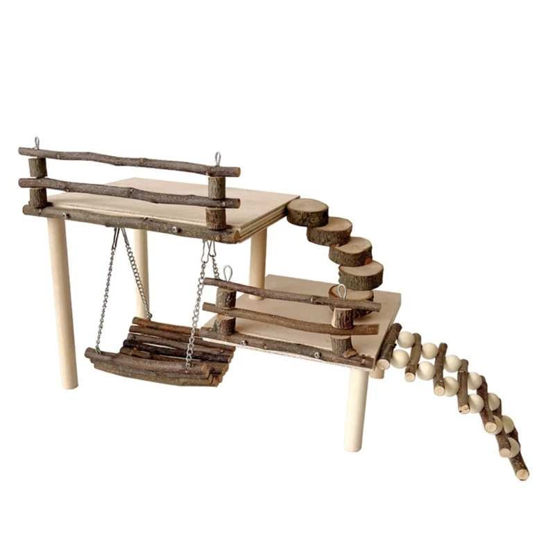 Stackable Hamster Swing Set for Keeping Energetically Pet Entertained and Active Dropship