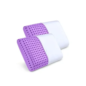 Almofada De Espuma De Memória De Lavanda Para Dormir, Óleo Essencial Infundido, Almofada De Refrigeração Com Suporte De Pescoço E Ombro 10 principais vendas travesseiro viscoelástico gel - №2
