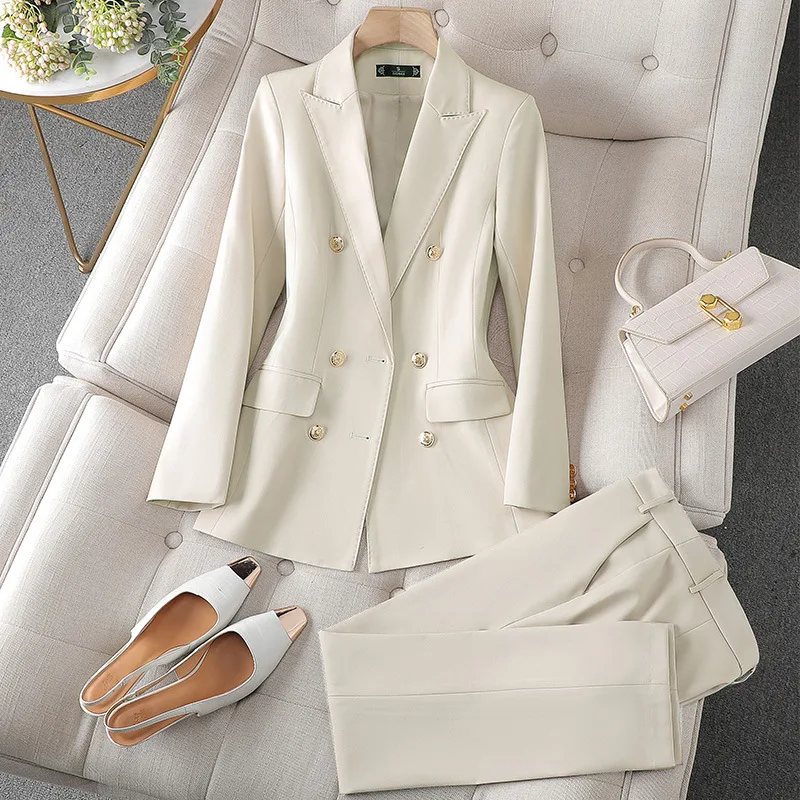 New autumn and winter women's long-sleeved professional suit and trousers formal suit