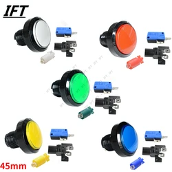 1PCS Recreation Arcade Button 5 Colors LED 12V Light Lamp 45MM Convexity Big Round Arcade Video Game Player Push Button Switch