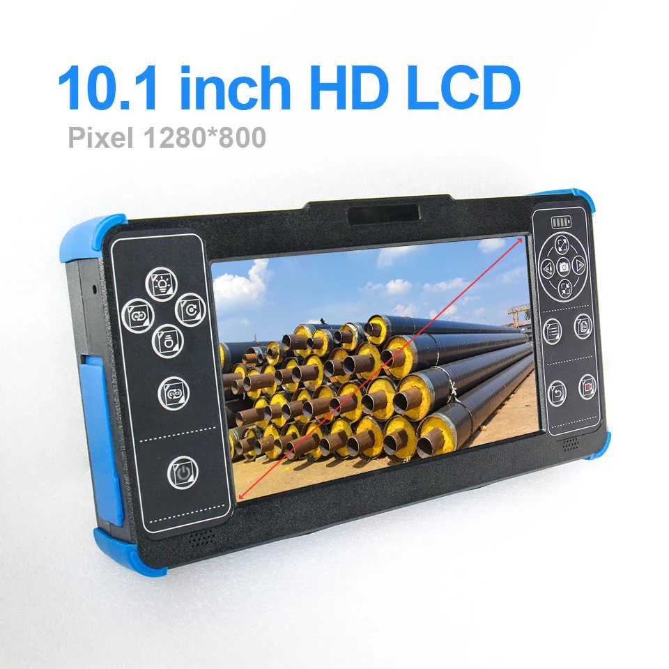 Cámara de inspección de tuberías de drenaje de alcantarillado 360, cámara de inspección de tuberías CCTV de vídeo de drenaje de alcantarillado autonivelante con contador de medidor