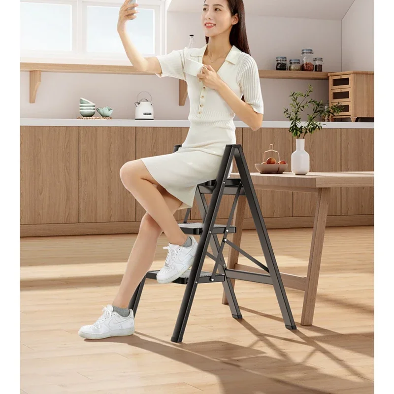 

Household Folding Telescopic LadderThickened Herringbone Ladder for Indoor UseMulti-functional Climbing Ladder Step Stool