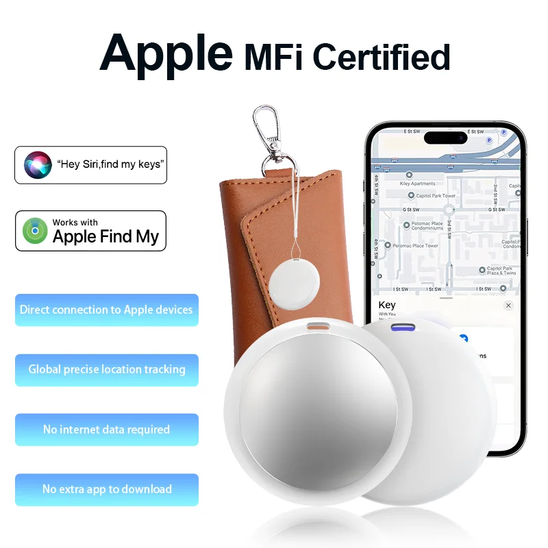 Smart GPS Tracker Key Finder Global Positioning Anti-Lost Device Pet Wallet Luggage Locator Two-Way Search Alarm Reminder
