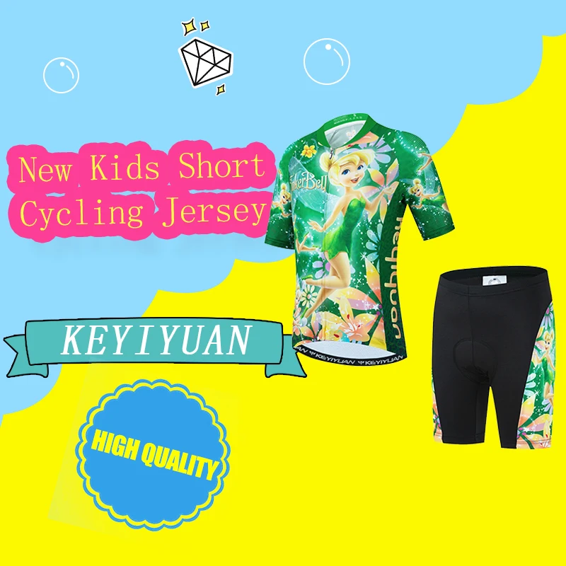 

2023 KEYIYUAN Child Short Sleeve Cycling Jersey Set Bike Wear Kids MTB Clothes Suit Outdoor Bicycle Clothing Roupa Ciclismo