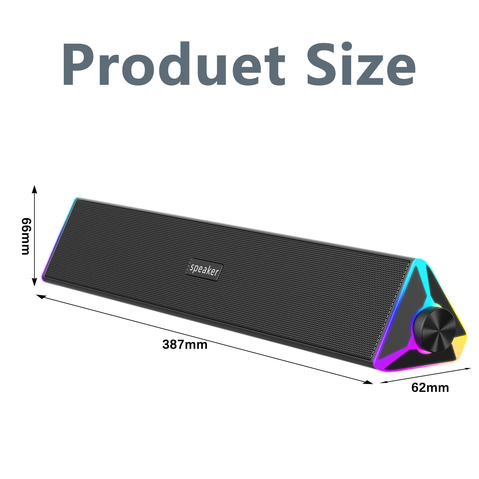 

USB Wired Computer Laptop BlueTooth Speakers with Stereo Portable Mini Sound Bar for Windows PCS Desktop Computer and Laptops