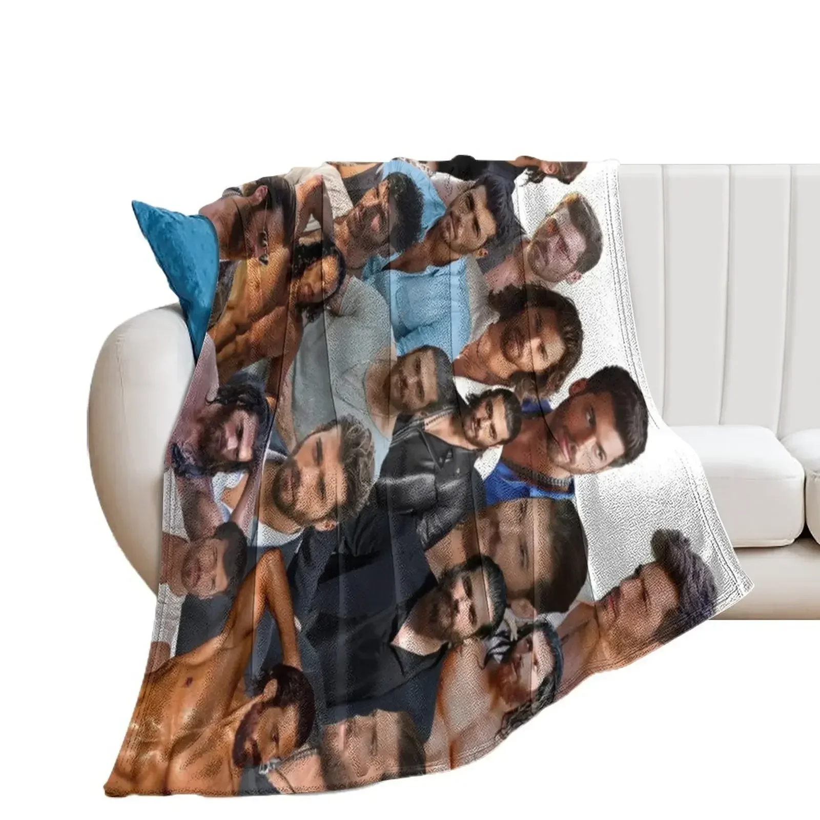 

Can Yaman photo collage Throw Blanket Luxury Designer Decorative Sofas Bed Blankets