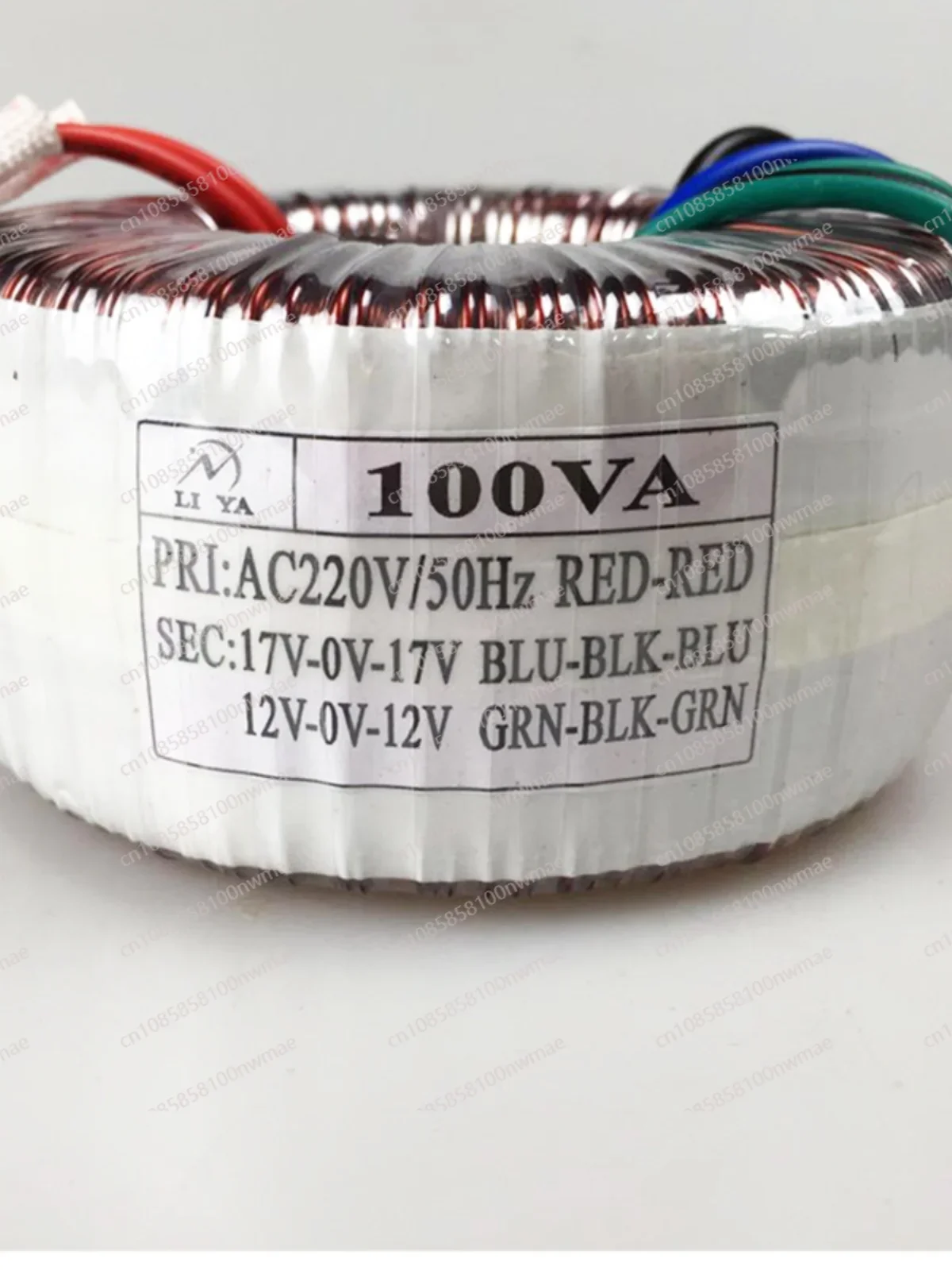 100W toroidal transformer 220V to double 17V double 12V pure copper foot power isolation power supply cow voltage