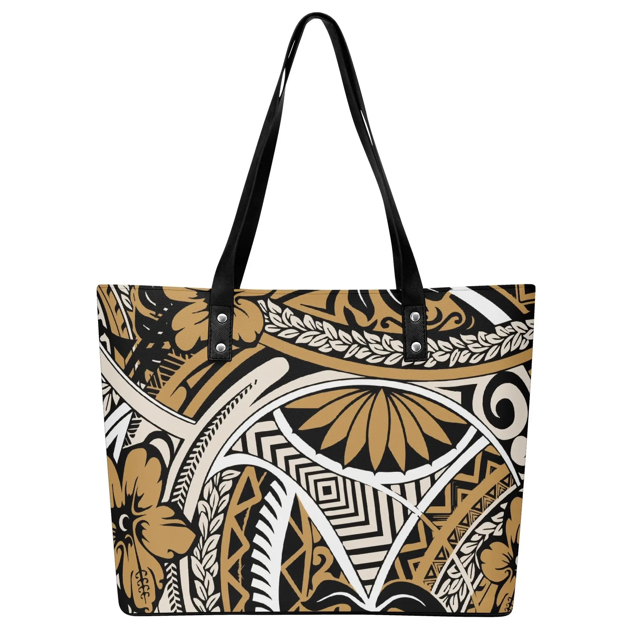 

Polynesian Large Capacity Shoulder Bag Travel Fashion Storage Bag Fiji Samoa Island Tribal Print Custom Women'S Handbag Pattern