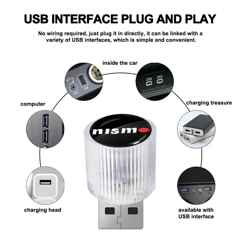 أضواء جو السيارة LED اكسسوارات الديكور الداخلي للسيارات لنيسان نيسمو تيدا Teana GTR ميكرا ليف سنترا باترول ماكسيما