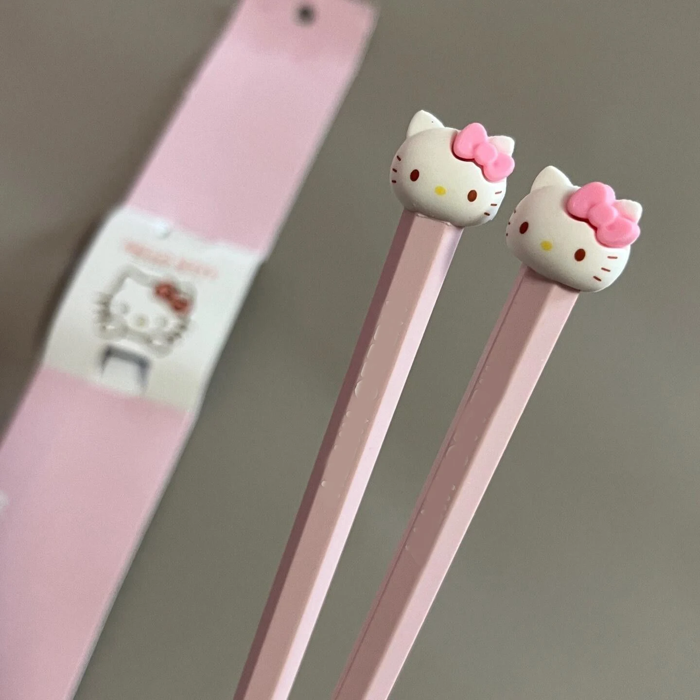 

New Hello Kitty Melody Cinnamoroll Stainless Steel Chopsticks Non-Slip Set Cartoon Design Household Kit Chopsticks Kids Presents