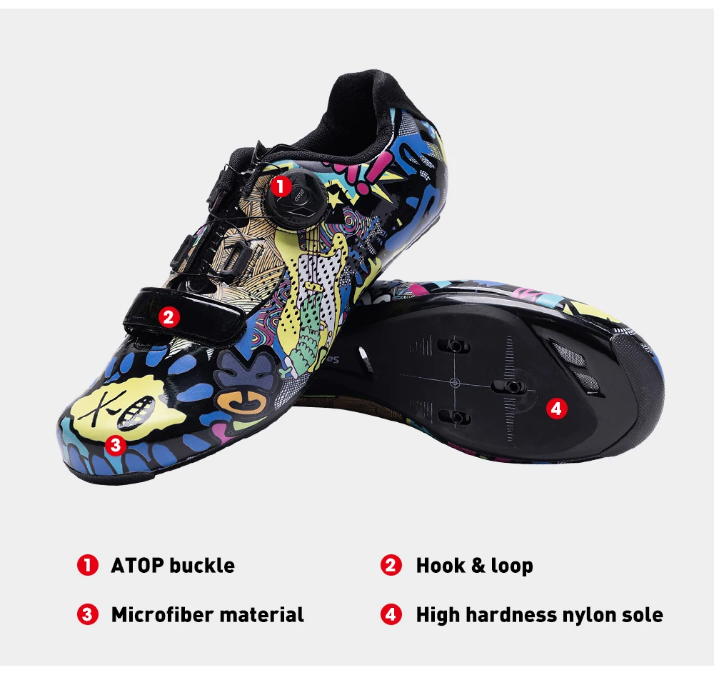 Santic Cycling Shoes for  Men or Women Road Bike Shoes Nylon Sole 289g Lightweight Breathable Upper S22036