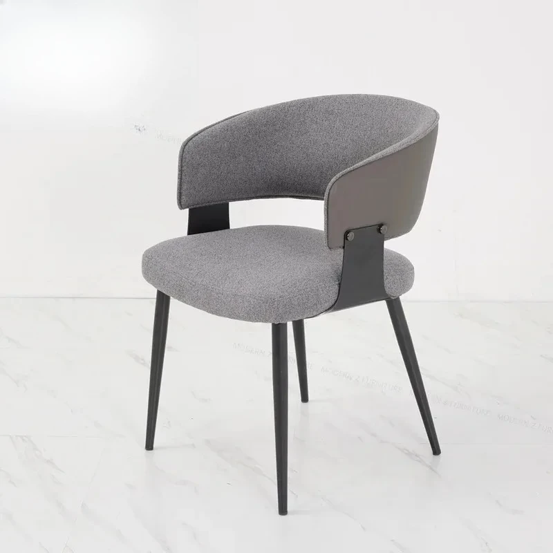 -For Metal and Faux Leather Dinning Chairs Nordic Design Luxury Upholstered Dining Chairs for Restaurant Italian &