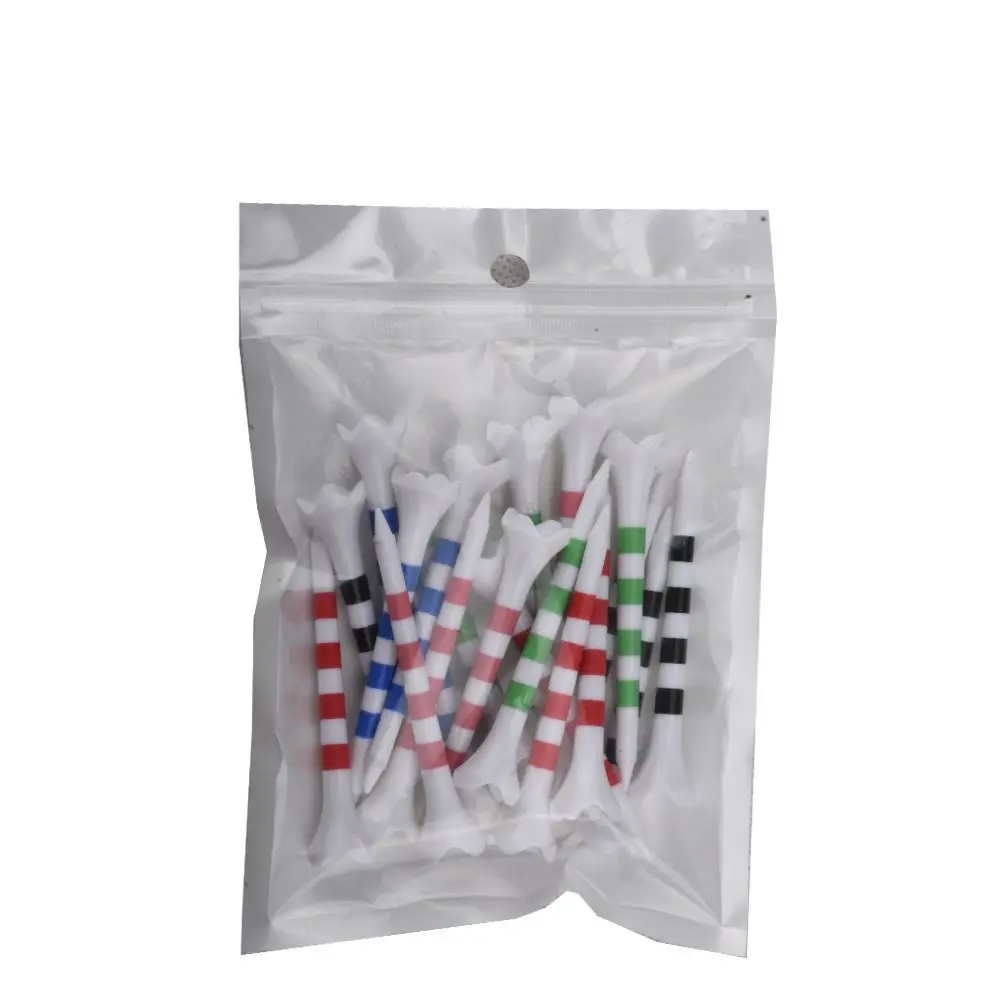 20Pcs Kunststoff 70/83mm Golf Tee Set Professionelle Langlebig Golf Ball Halter mit Streifen Kunststoff Golf Praxis tees Golf Zubehör