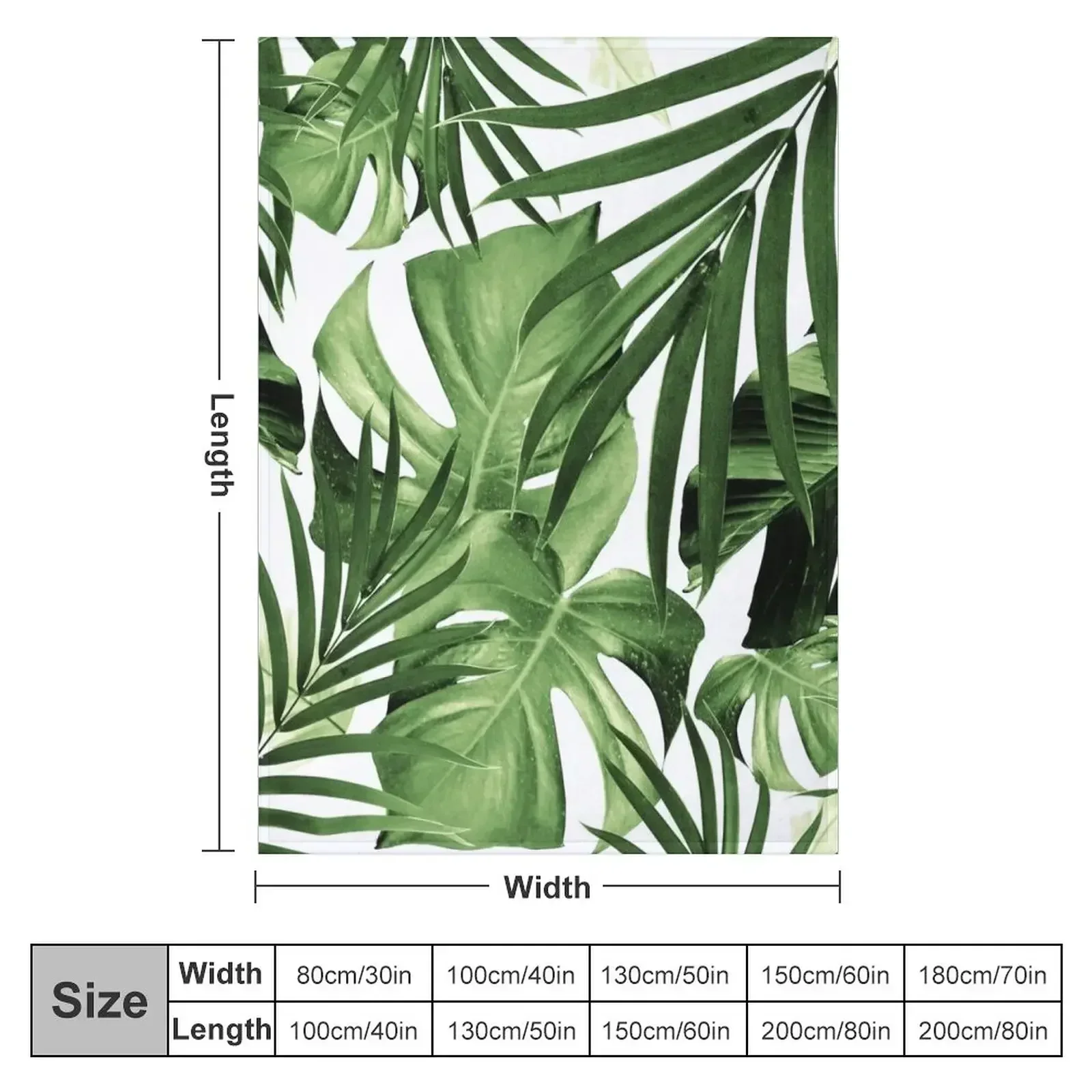 Tropical Jungle Leaves Pattern #12 #tropical #decor #art Throw Blanket Travel Furry Shaggy Blankets