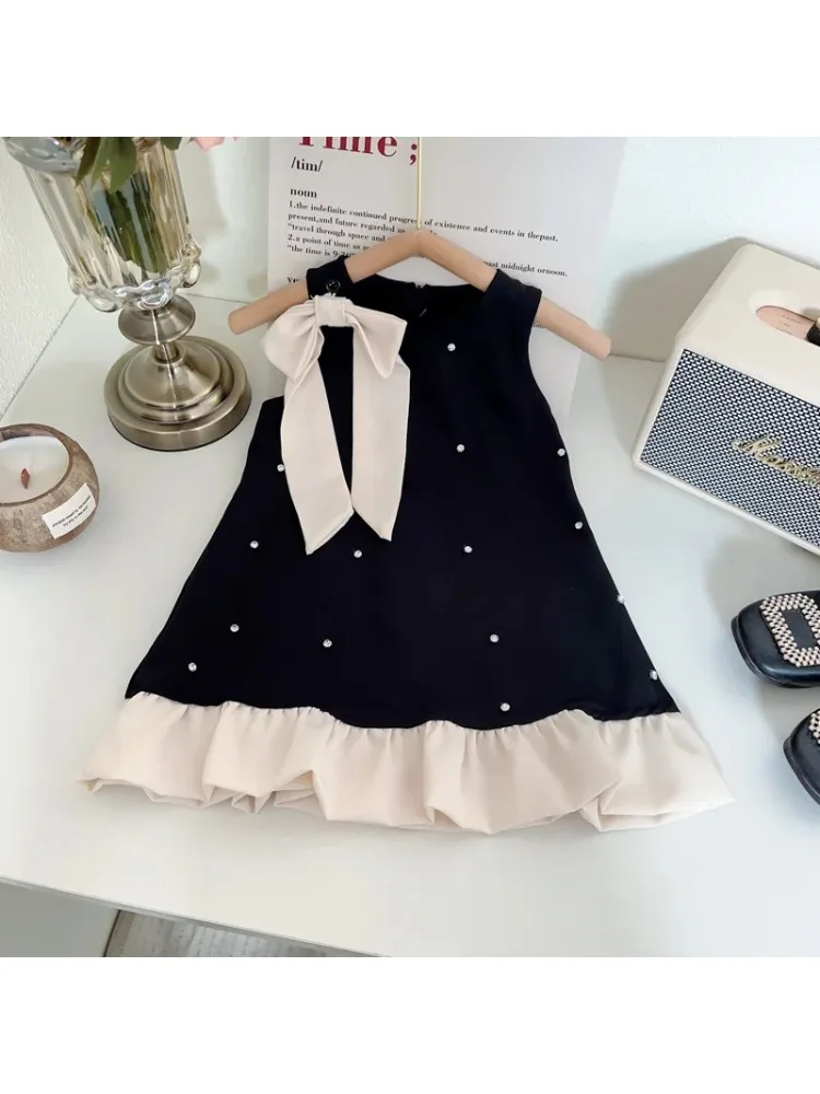 Robe de soleil sans manches pour filles – Robe gilet décontractée de style princesse | Vêtements de jeu et de fête d'été