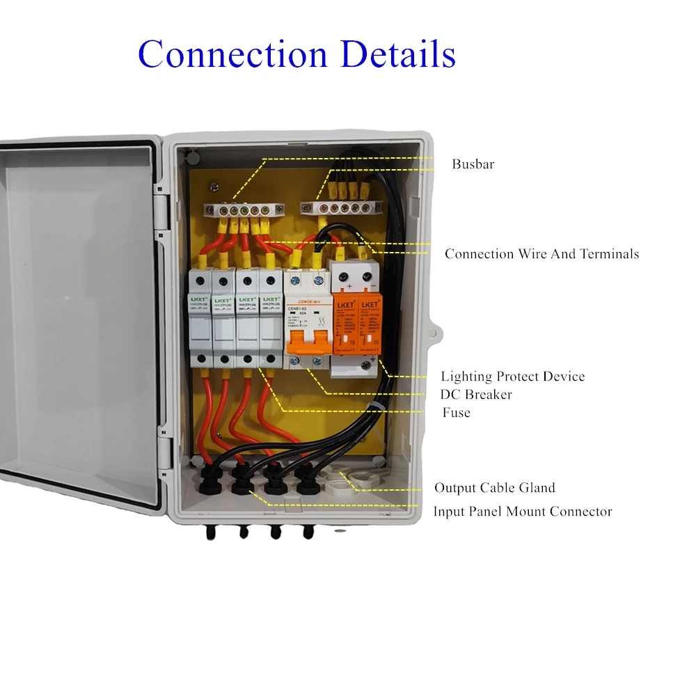 Caja Combinadora Solar Fotovoltaica Lading Controllers Inverter Waterpomp 12V Rv Kits Zonnepaneel Combiner Doos
