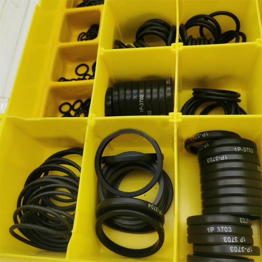 495pcs 32 Size Rubber O Rings Assortment Kit, Fits for CAT Caterpillar Excavator,  Hydraulic Hose Fitting Orings,Replacement