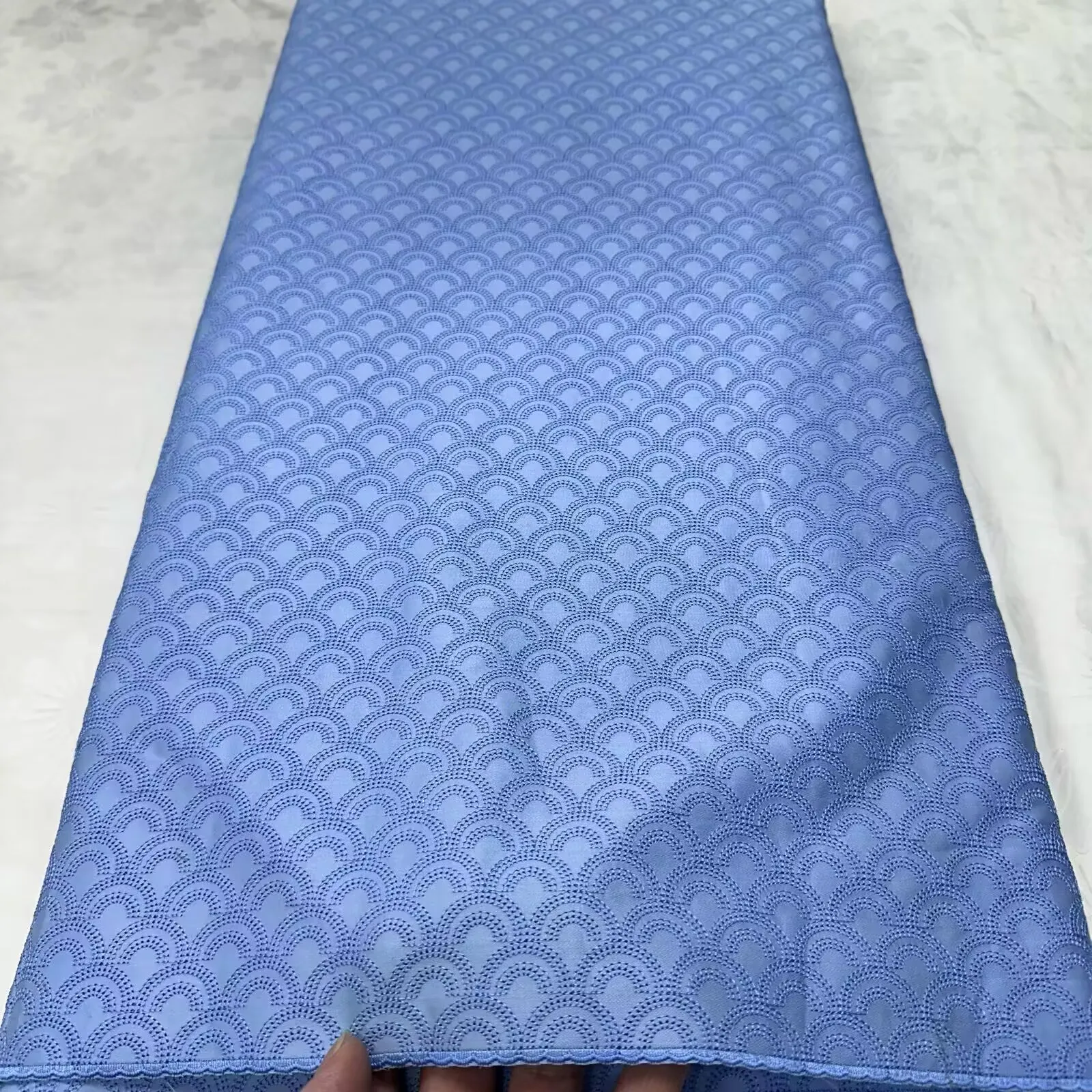 Hot Sale 2025 African Nigerian France High End Satin Menswear Swiss Polish Lace Fabric for Groom Wedding Party Sewing Dresses