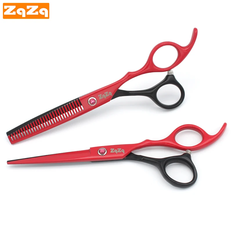 ZqZq-tijeras de peluquería de acero inoxidable para hombres, mujeres y niños, 6 pulgadas, corte profesional, maquinilla de afeitar, salón