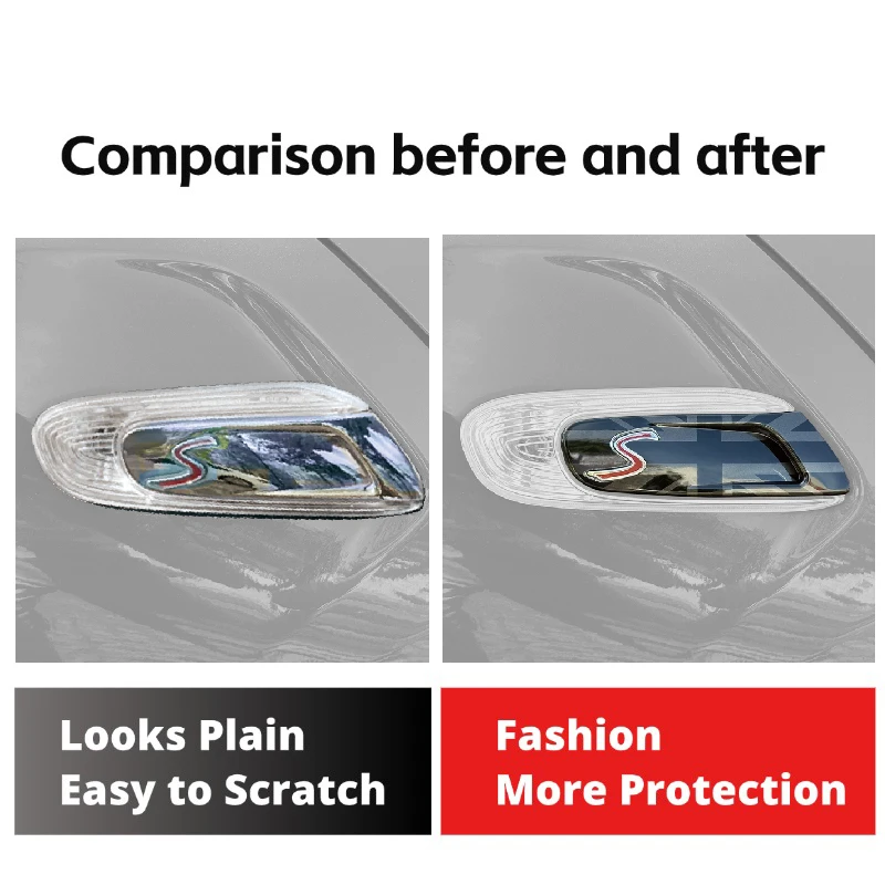 The Black Flag For MINI Cooper S F56 F55 F57 Car Side Fender Marker Light Housing Cover Accessories 2Pcs/Set