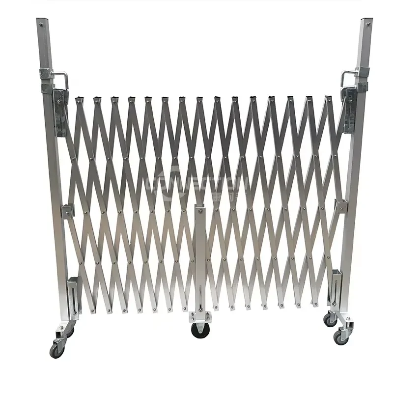 High Quality Retractable Aluminum Sliding Gate Portable Expandable Guardrail Traffic Temporary Mobile Barrier Gate