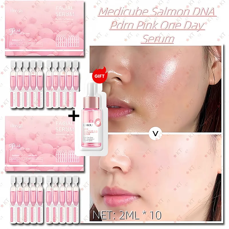 

Medicube Salmon DNA Pdrn Pink One Day Serum Facial Moisturizing Balanced Water Oil Fine Pores Soft Firm Skin Korean Cosmetics