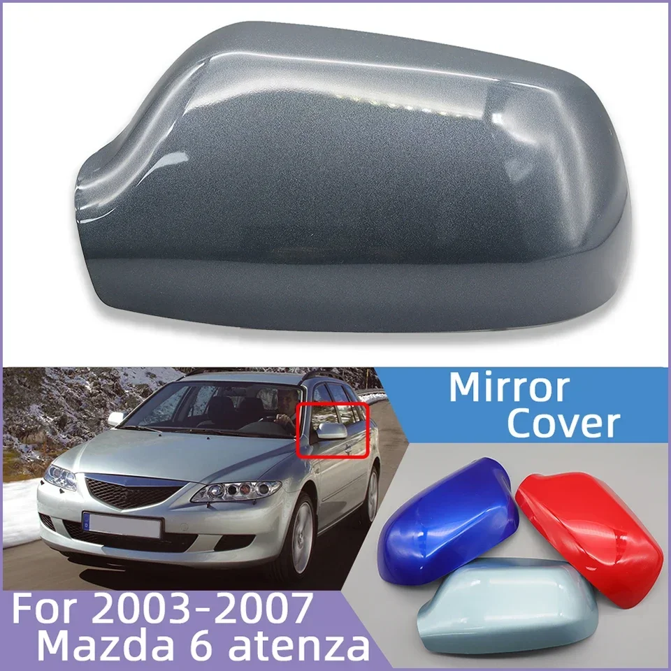 External Rearview Mirror Shell Housing Cap Wing Side Mirror Cover For Mazda 6 Atenza GG 2003 2004 2005 2006 2007 2008 Painted