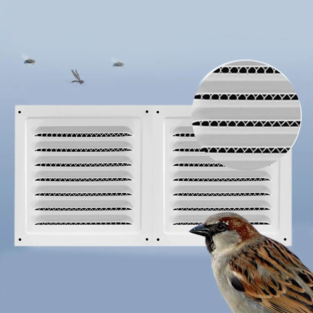 Rejilla de ventilación con pantalla de insectos, cubierta de ventilación, flujo de aire para HVAC o techo, uso versátil para calefacción, refrigeración y ventilación