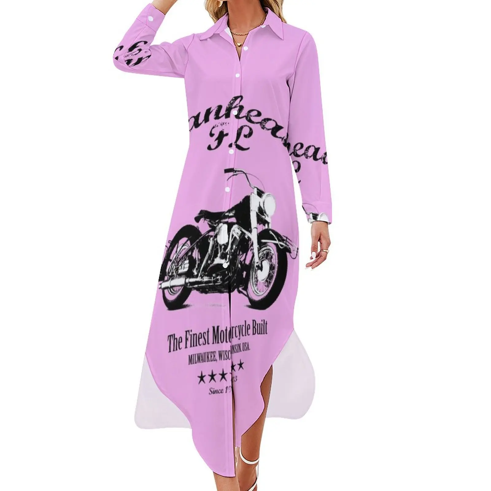 

The FL Panhead Long Sleeved Shirt Dress elegant dress women long dresses dresses for prom dress for women summer