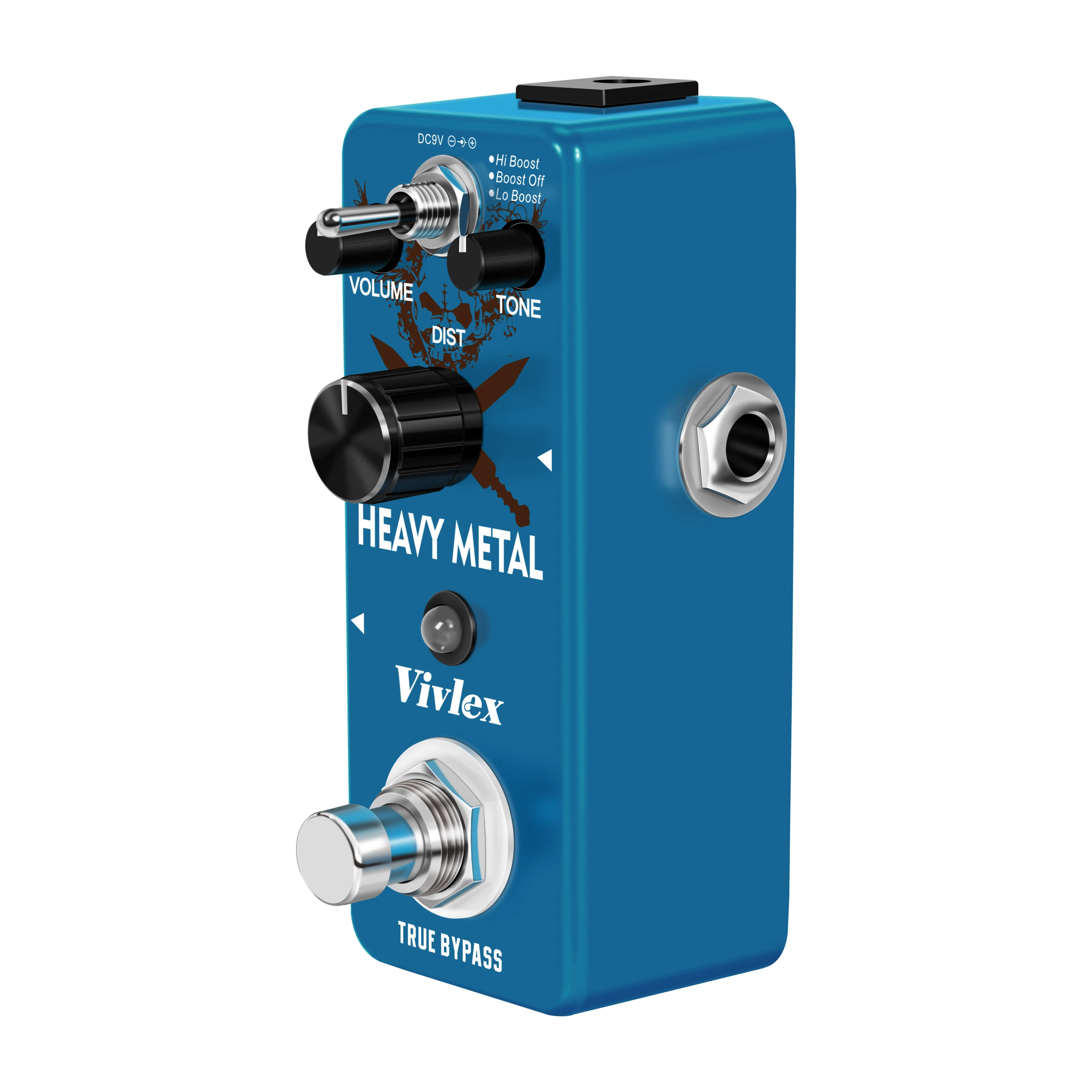 VIVLEX Guitar Pedal Heavy Metal Effects Classic 80\'s Metal Distortion Effector Wide Range Adjusttable Crazy Rock Noise Tone Solo