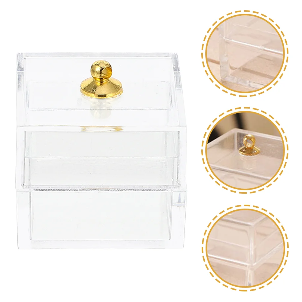 Micro Landscape Models Transparent Storage Box -house Supply Accessories Mini Adornment Small