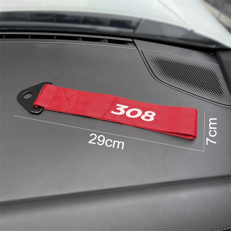 PeugeoCar Tow Rope Strap   for Peugeot 106 107 108 206 207 208 301 307 308 406 407 408 508 607 2008 3008 4008 5008 GT RCZ Rifter