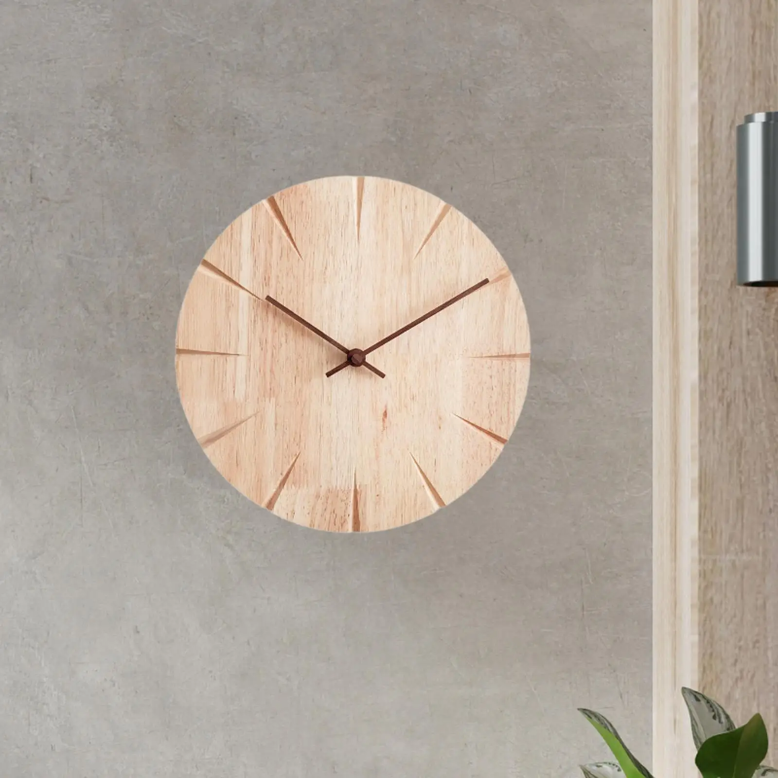 Orologio da parete in legno massello, regalo ideale senza ticchettio per la cucina del ristorante del bar