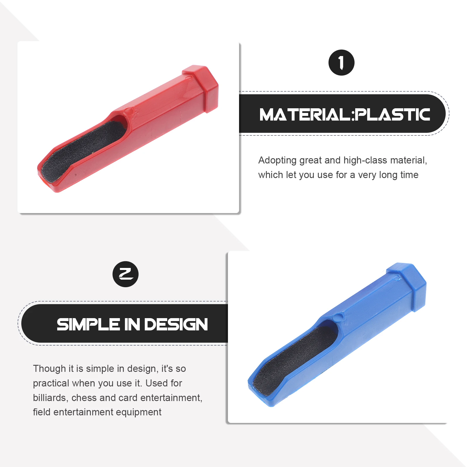 

2Pcs Billiard Pool Cue Tip Shaper Plastic Burnisher File Repair Tool for Maintaining Cue Head Condition and Pool Games