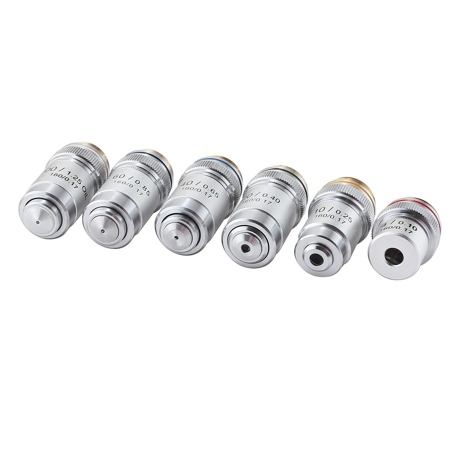 Achromatic Microscopic Objectives Suitable for Biological Research Features Standard Mount Size and Various Maginfications