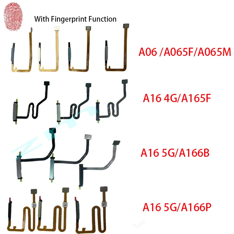 

For Samsung Galaxy A06 4G A065F A16 5G A166P A165F Power ON OFFHome Button Side Key Fingerprint Touch lD FlexCable Repair Parts