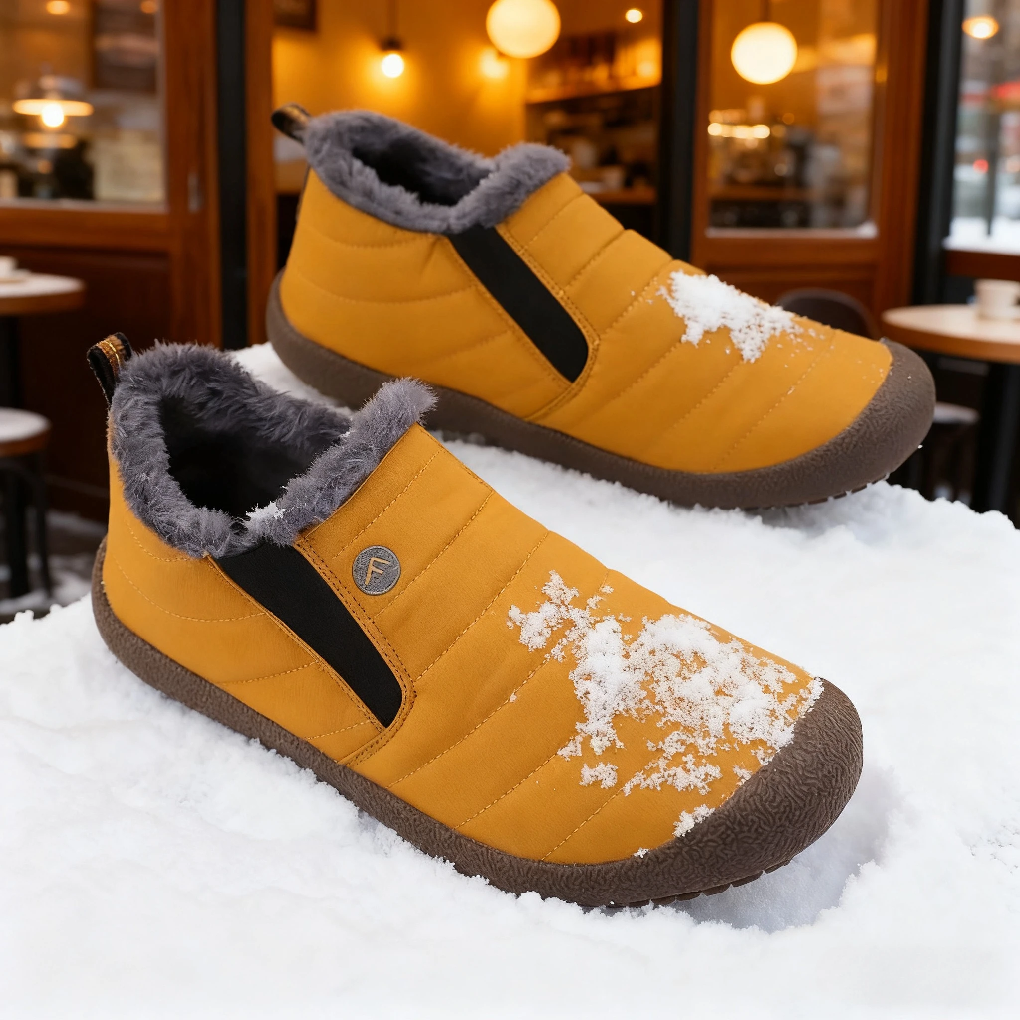 

Barefoot Snow Boots for Men Women Winter Plush Hiking Shoes Waterproof Minimalist Ankle Boots Anti Slip Black Boots Boat Shoes