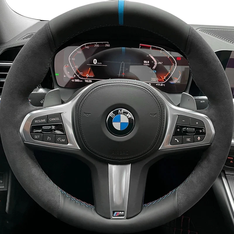 

Car Steering Wheel Cover for BMW G30 530i 525i 530d M550d M550i G02 X4 2018 F90 M5 G01 X3 M40i Leather suede Accessories