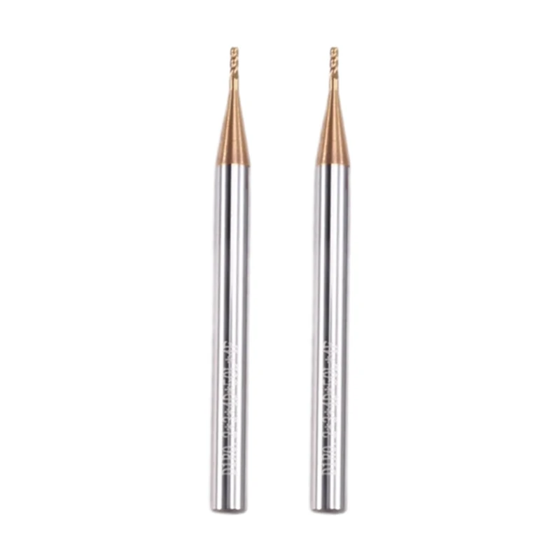 

2PCS 1R0.2*3*D4*50 Cooling Bit CNC High Hard Coating Tungsten Carbide Bit High Efficiency Wear-Resistant Cooling Drill